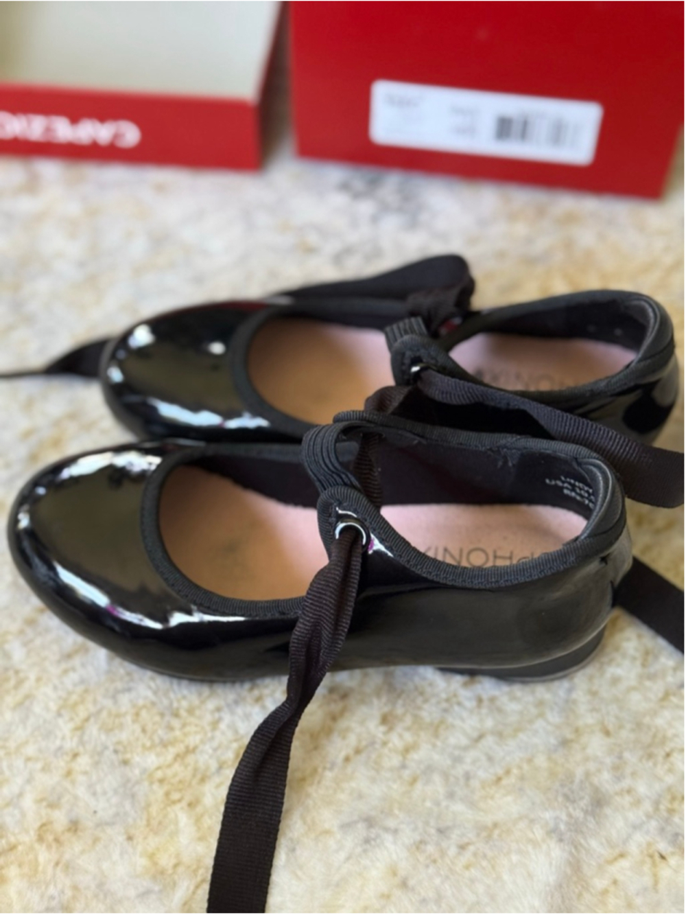 Eurotard Euphonix Black Tap Shoes Girls Size 10.5M EU 27.5 - Picture 2 of 6